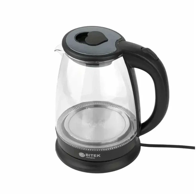 Электрочайник 1,8л 2400Вт стеклянный BITEK BT-3110 черный с LED подсветкой и защитой от перегрева - зображення 5