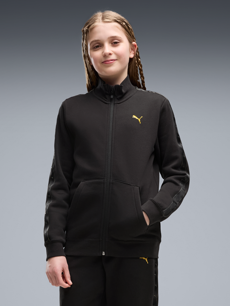 Підлітковий спортивний костюм (толстовка + штани) для дівчинки Puma Essentials Tape 69542001 146-152 см Black (4070033454060) - Фото 3 Підлітковий спортивний костюм (толстовка + штани) для дівчинки Puma Essentials Tape 69542001 146-152 см Black (4070033454060) - зображення 3