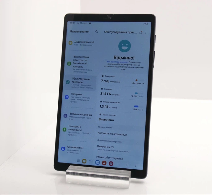 Планшет Samsung Galaxy A7 Lite SM-T220 3/32 GREY - Б/У - изображение 3
