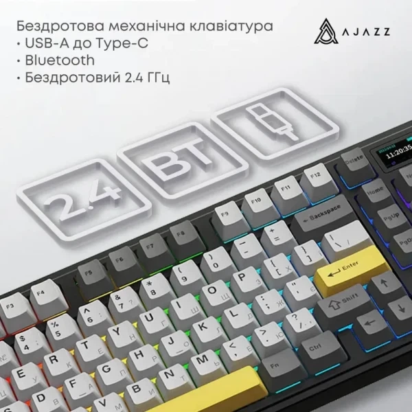 Клавиатура Ajazz ak980 v2 Maillard Switch Black (ak980-v2-m-bgy) - Фото 8 Клавиатура Ajazz ak980 v2 Maillard Switch Black (ak980-v2-m-bgy) - изображение 8