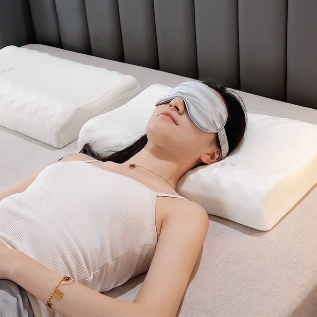 Ортопедическая анатомическая подушка для сна из Memory Foam и вспененного латекса, 35х55 см, с эффектом памяти и поддержкой шеи - изображение 3