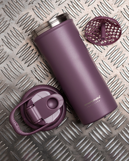 Шейкер спортивний SmartShake металевий Insulated Steel 750ml Plum - Фото 3 Шейкер спортивний SmartShake металевий Insulated Steel 750ml Plum - изображение 3