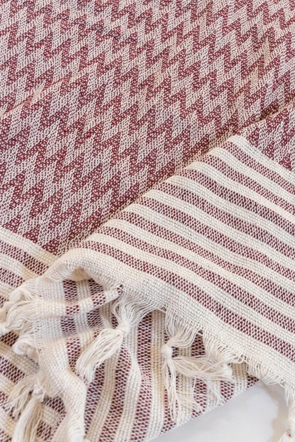 Пляжне покривало велике для пляжа пікніка Breeze Burgundy підстилка на море пляж 200х220 см - зображення 3