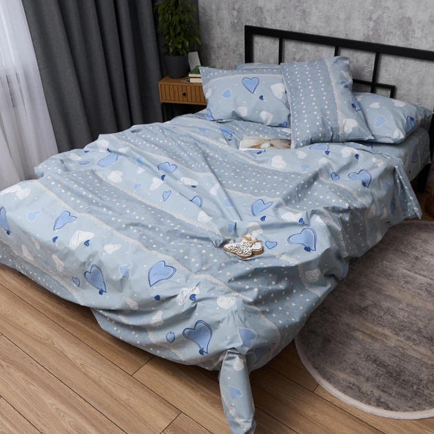 Комплект постельного белья Moon&Star Бязь Gold Люкс Pastel Love Полуторный 143х210 наволочки 2х70х70 (MS-820014822) - Фото 5 Комплект постельного белья Moon&Star Бязь Gold Люкс Pastel Love Полуторный 143х210 наволочки 2х70х70 (MS-820014822) - изображение 5