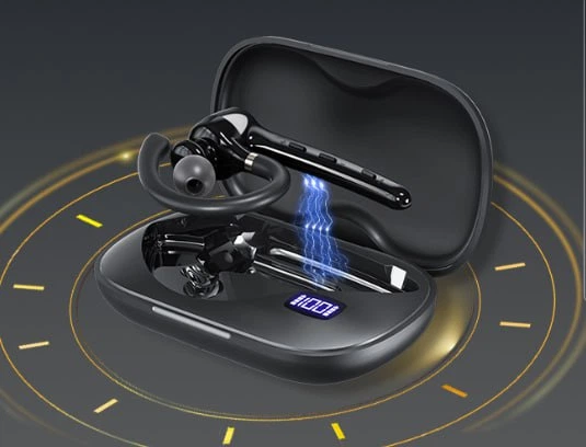 Безпровідна Bluetooth гарнітура T11 легка та зручна, акумулятор кейса 500 mAh - зображення 3