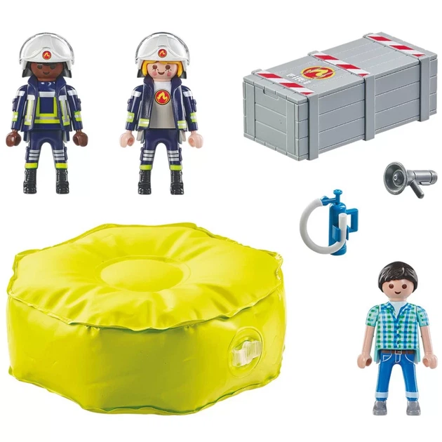 Набір фігурок Playmobil Action Heroes Firefighter with Air Pillow з аксесуарами 13 предметів (4008789714657) - зображення 2