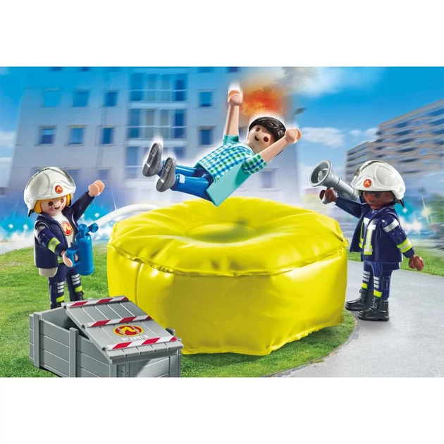 Набір фігурок Playmobil Action Heroes Firefighter with Air Pillow з аксесуарами 13 предметів (4008789714657) - зображення 3