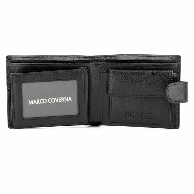 Кошелек мужской из качественной глянцевой кожи Marco Coverna MC 010-802 Black - Фото 2 Кошелек мужской из качественной глянцевой кожи Marco Coverna MC 010-802 Black - изображение 2