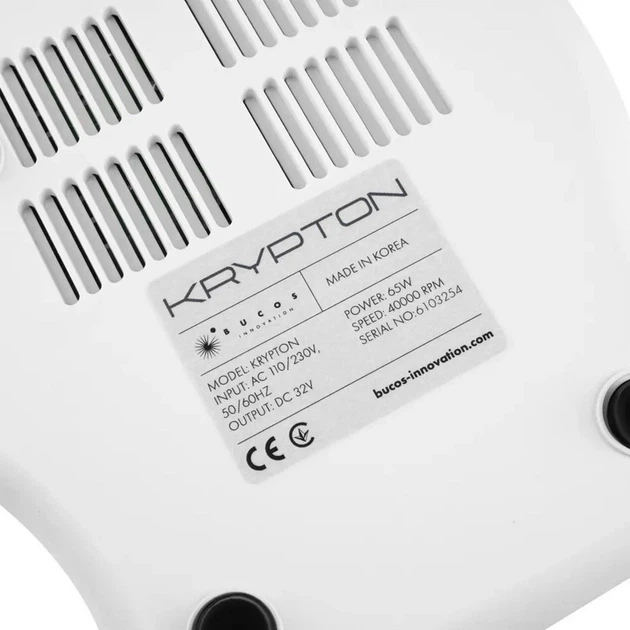 Фрезер для маникюра и педикюра KRYPTON XPS-400 WHITE/GRAY, 65 Вт, 40000 об/мин - изображение 6