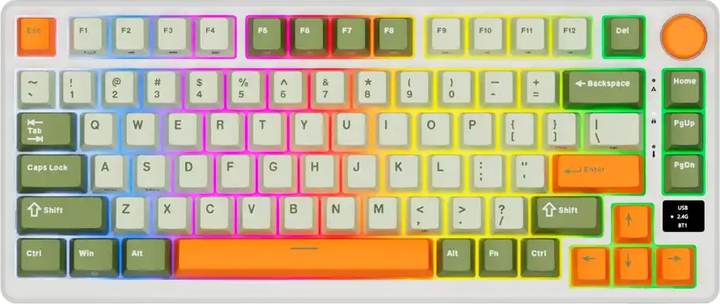 Клавіатура дротова RK ROYAL KLUDGE RK-M75 Slate Cyan Gaming Cream Switch (RK-M75-SLTCYN-CRMSW-US) - зображення 3
