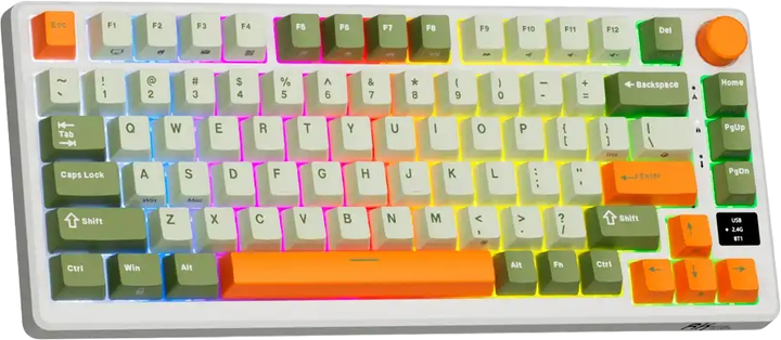 Клавіатура дротова RK ROYAL KLUDGE RK-M75 Slate Cyan Gaming Cream Switch (RK-M75-SLTCYN-CRMSW-US) - зображення 4