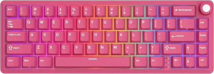 Клавіатура дротова RK ROYAL KLUDGE R65 Berry Red Gaming Cream Switch (RK-R65-BERYRED-CRMSW-US) - Фото 2 Клавіатура дротова RK ROYAL KLUDGE R65 Berry Red Gaming Cream Switch (RK-R65-BERYRED-CRMSW-US) - зображення 2
