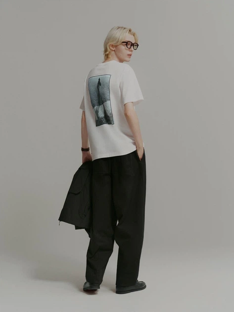 Футболка хлопковая оверсайз длинная женская Uniqlo 251753516 XL Белая (1159865375) - изображение 10