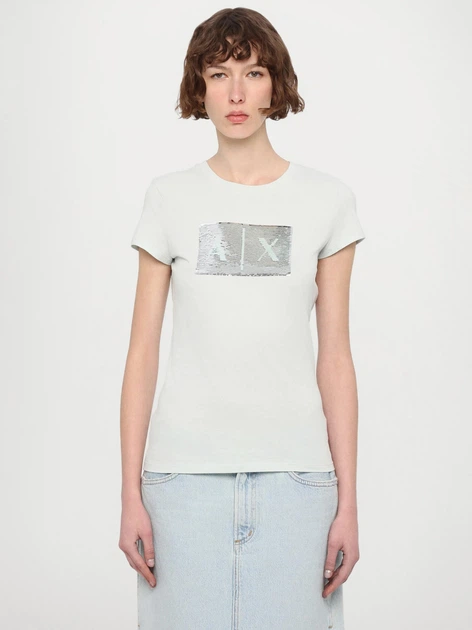 Футболка хлопковая женская Armani Exchange 198844544 2XL Зеленая (1159865394) - Фото 1 Футболка хлопковая женская Armani Exchange 198844544 2XL Зеленая (1159865394) - изображение 1