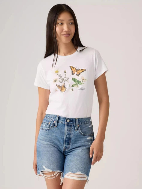 Футболка хлопковая женская Levi`s 563972918 L Белая (1159865454) - изображение 3