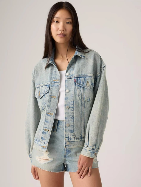 Куртка джинсова жіноча Levi`s 333690159 XL Блакитна (1159865472) - Фото 3 Куртка джинсова жіноча Levi`s 333690159 XL Блакитна (1159865472) - зображення 3