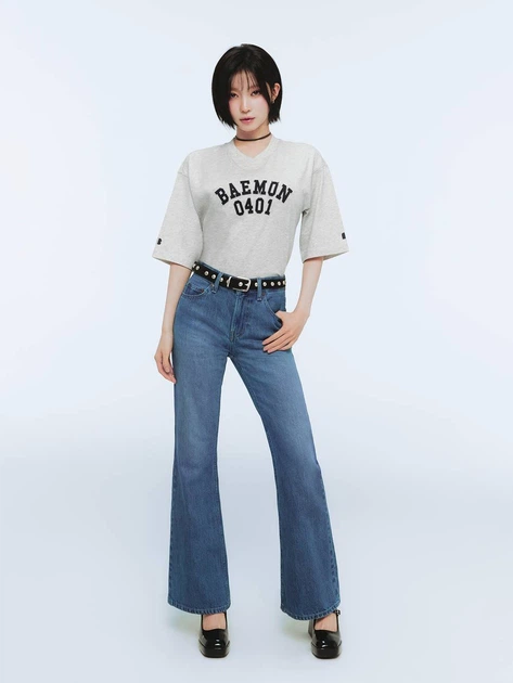 Футболка хлопковая оверсайз короткая женская Uniqlo 360921781 XL Серая (1159902182) - Фото 2 Футболка хлопковая оверсайз короткая женская Uniqlo 360921781 XL Серая (1159902182) - изображение 2