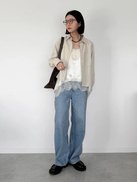 Рубашка женская Uniqlo 233245740 XL Бежевая (1159923002) - изображение 5
