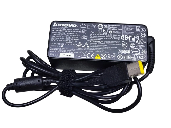 Оригінальний блок живлення Lenovo 45W 20V 2.25A (штекер 11.0х4.5 мм Slim Tip з голкою) ADLX45NCC3A 45N0297 + кабель живлення 220 Б/В - Фото 2 Оригінальний блок живлення Lenovo 45W 20V 2.25A (штекер 11.0х4.5 мм Slim Tip з голкою) ADLX45NCC3A 45N0297 + кабель живлення 220 Б/В - зображення 2