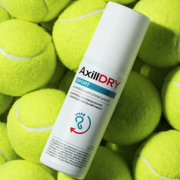 Антиперспірант-спрей для ніг AxillDRY Sport для контролю потовиділення та тривалого відчуття свіжості стоп, 110 мл - зображення 3