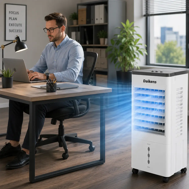 Мобильный бытовой кондиционер 10 л 3800w переносной напольный охладитель для квартиры офиса дома - изображение 6