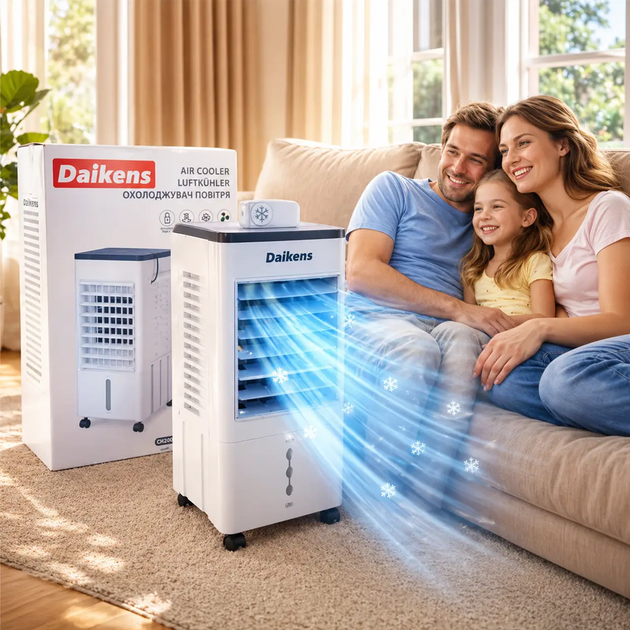 Мобильный бытовой кондиционер 10 л 3800w переносной напольный охладитель для квартиры офиса дома - изображение 7