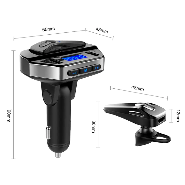 FM трансмиттер Bluetooth с USB и Hands Free для автомобиля черный LS-618 - изображение 10