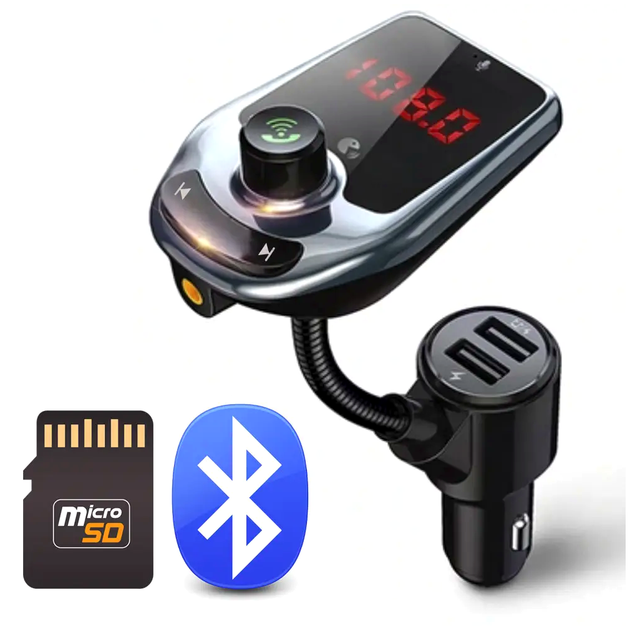 FM модулятор с Bluetooth и USB для автомобиля 12-24V A30 BT LS-391 - изображение 3