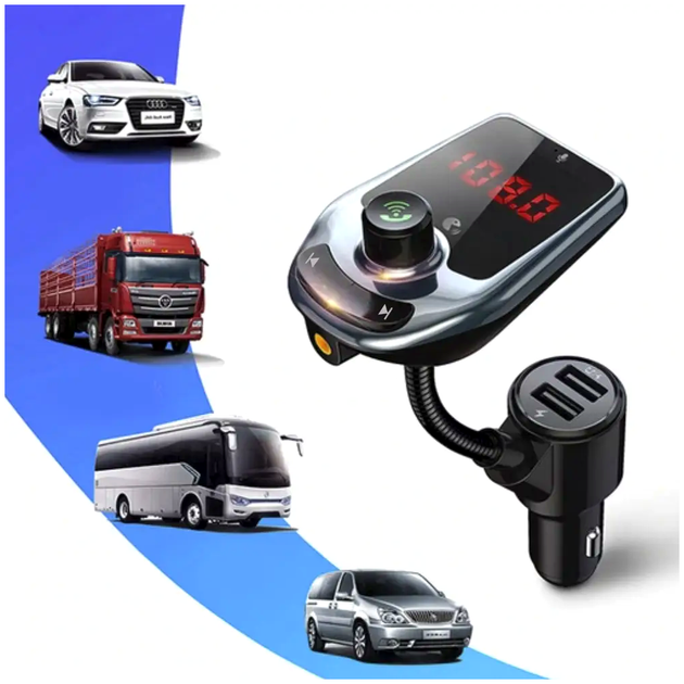 FM модулятор с Bluetooth и USB для автомобиля 12-24V A30 BT LS-391 - изображение 5