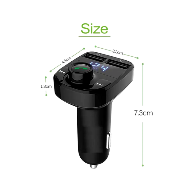 FM модулятор Bluetooth с микрофоном и USB для автомобиля 12-24V CAR X8 BT LS-146 - изображение 7