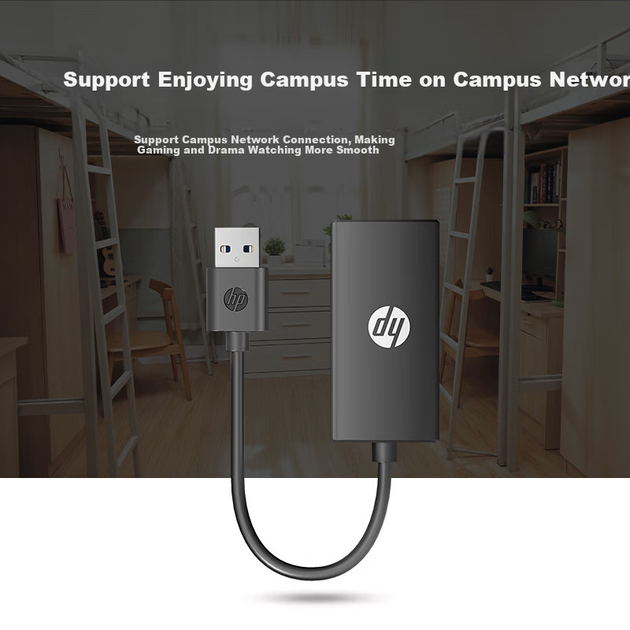 Мережевий адаптер HP DHC-CT101C / USB 3.0 / Gigabit Ethernet / Black - зображення 6
