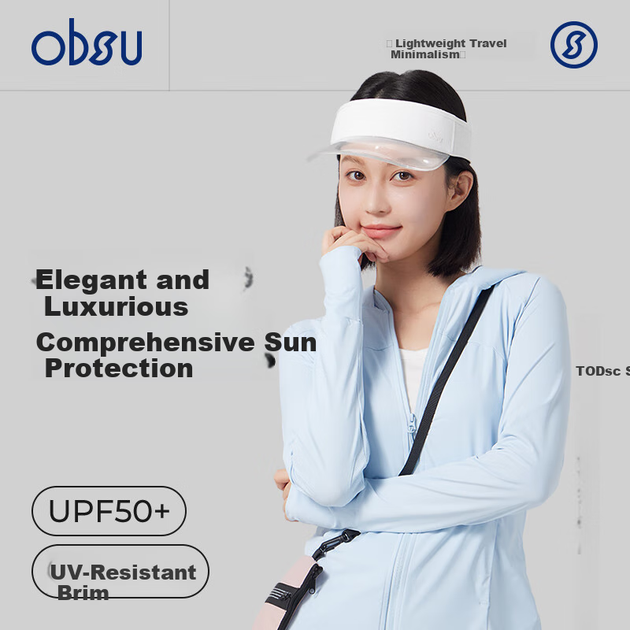Солнцезащитная кепка Obsu Sports Visor, цвет слоновая кость, универсальный размер. - изображение 4