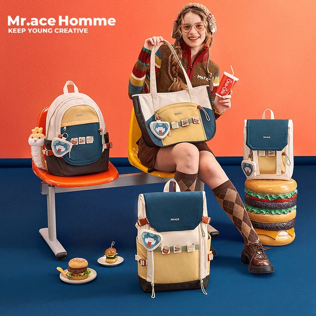 Рюкзак Mr.ace Homme Greedy Cute Snake, новый, большой вместительный, повседневный, симпатичный, наплечный, для студентов колледжа, легкий, сумеречно-синий. - Фото 7 Рюкзак Mr.ace Homme Greedy Cute Snake, новый, большой вместительный, повседневный, симпатичный, наплечный, для студентов колледжа, легкий, сумеречно-синий. - изображение 7