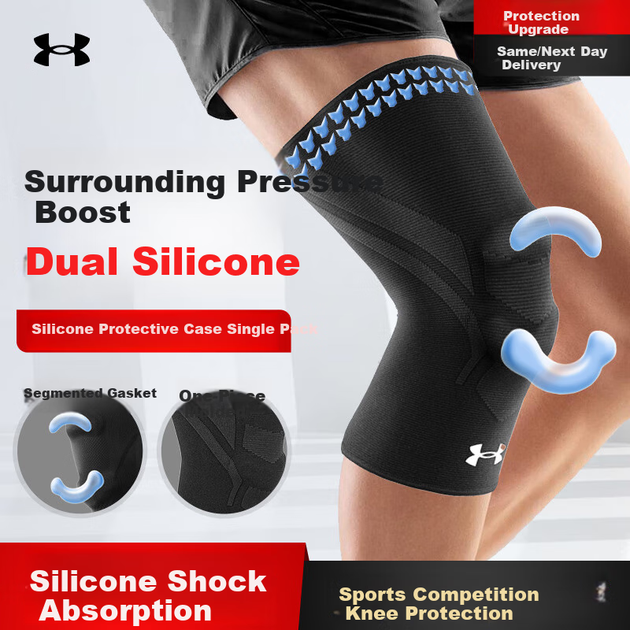 Наколенник Under Armour спортивный медицинский, черный, размер XL - изображение 4