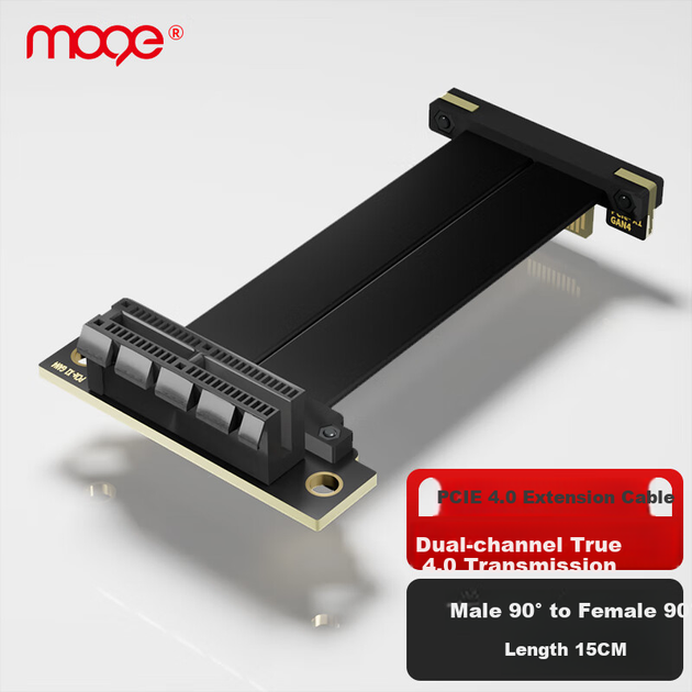 Райзер MOGE PCI-E 4.0 X1 15 см (MC499115) - изображение 2