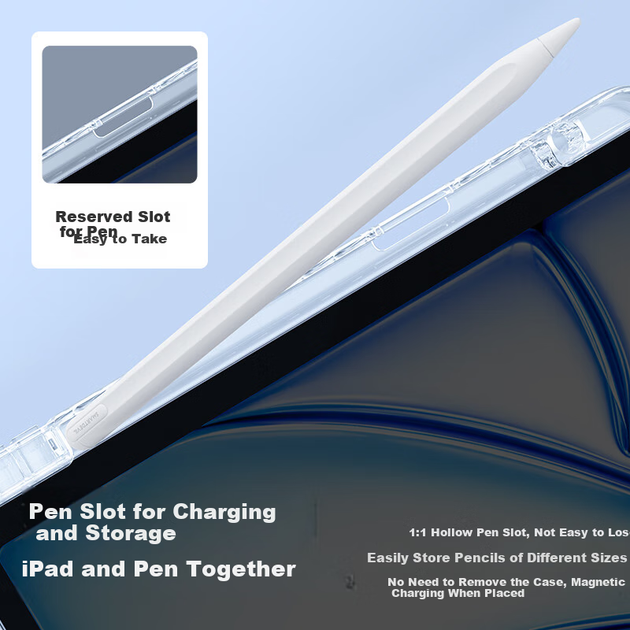 Чохол Shanmo для iPad Air 8/7/6 2026/25 універсальний з тримачем для стилуса, 11", акриловий, сірий - Фото 7 Чохол Shanmo для iPad Air 8/7/6 2026/25 універсальний з тримачем для стилуса, 11", акриловий, сірий - зображення 7