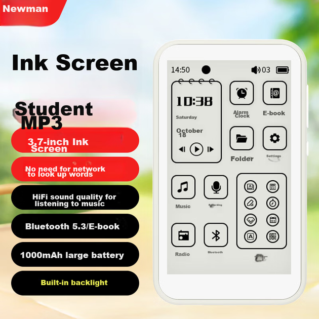 Плеєр Newsmy E3 Pro 32 ГБ e-ink Bluetooth - зображення 4
