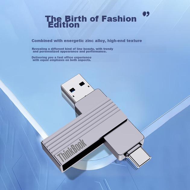 USB-флеш-накопитель ThinkPad Lenovo Thinkbook 512 ГБ с твердотельным накопителем, скоростью передачи данных 1000 МБ/с, двухканальный интерфейс USB 3.2 Type-C, универсальный флеш-накопитель для телефонов и компьютеров BU200 - Фото 4 USB-флеш-накопитель ThinkPad Lenovo Thinkbook 512 ГБ с твердотельным накопителем, скоростью передачи данных 1000 МБ/с, двухканальный интерфейс USB 3.2 Type-C, универсальный флеш-накопитель для телефонов и компьютеров BU200 - зображення 4
