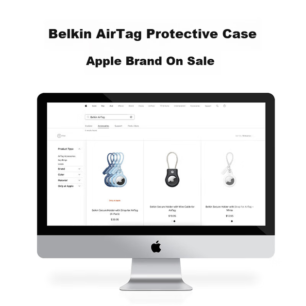 Брелок Belkin MSC016 для AirTag силиконовый черный - изображение 6