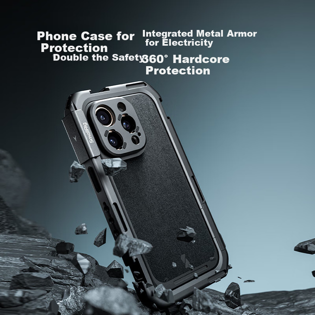 Комплект SmallRig 4827, камера для iPhone 16 Pro Max, расширительная рама для клетки Apple Rabbit Cage (флагманская версия), аксессуар для ручной фотосъемки, вспомогательное средство для съемки. - Фото 7 Комплект SmallRig 4827, камера для iPhone 16 Pro Max, расширительная рама для клетки Apple Rabbit Cage (флагманская версия), аксессуар для ручной фотосъемки, вспомогательное средство для съемки. - зображення 7