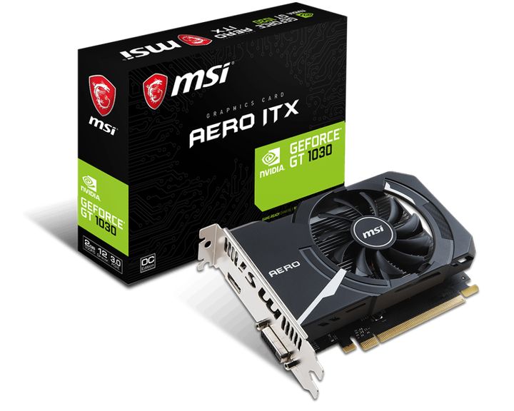 Відеокарта GeForce GT 1030 2GB MSI Aero ITX OC (GT 1030 AERO ITX 2G OC) Б/В - Фото 2 Відеокарта GeForce GT 1030 2GB MSI Aero ITX OC (GT 1030 AERO ITX 2G OC) Б/В - изображение 2