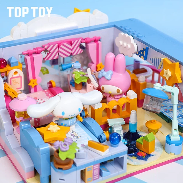 ТОП ІГРАШОК Sanrio, серія сімейної академії, будівельні блоки Melody Big-Eared Dog, дитяча іграшка, подарунок на день народження дівчинки - изображение 7