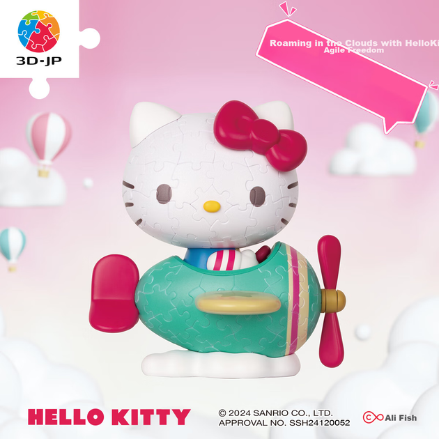 Фигурка Sanrio Hello Kitty 3D-пазл к 50-летию бренда подарочная - изображение 8