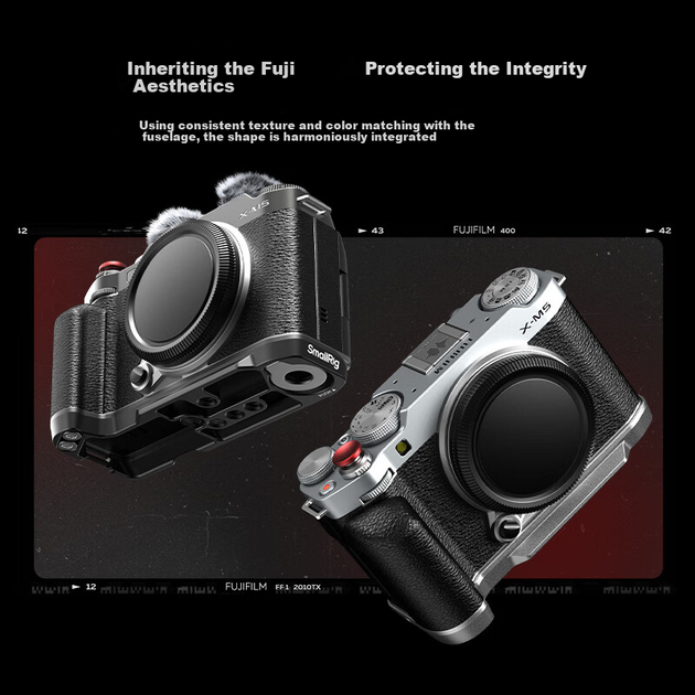 Комплектация SmallRig 4880: L-образная рукоятка для камеры Fuji X-M5, упор для большого пальца XM5, крышка «горячего башмака», кожаный чехол для камеры, подставка, клетка для фотоаппарата Time Machine с полным покрытием, аксессуары для фотосъемки. - Фото 4 Комплектация SmallRig 4880: L-образная рукоятка для камеры Fuji X-M5, упор для большого пальца XM5, крышка «горячего башмака», кожаный чехол для камеры, подставка, клетка для фотоаппарата Time Machine с полным покрытием, аксессуары для фотосъемки. - зображення 4