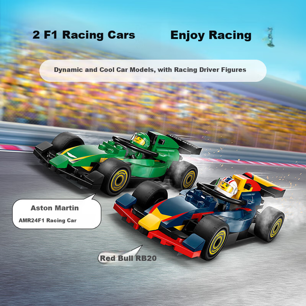 Конструктор LEGO City Вантажівка та перегони Red Bull Aston Martin 1086 деталей - зображення 6