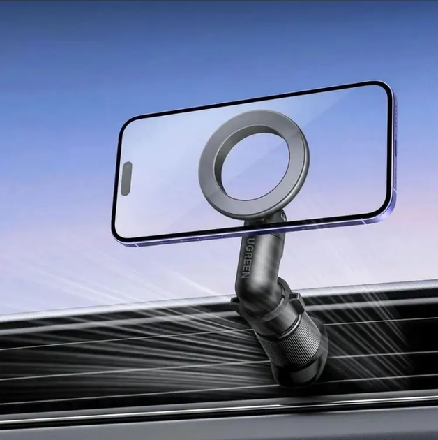 Автотримач для телефона UGREEN LP923 Air Vent Magnetic Car Phone Mount black - зображення 3