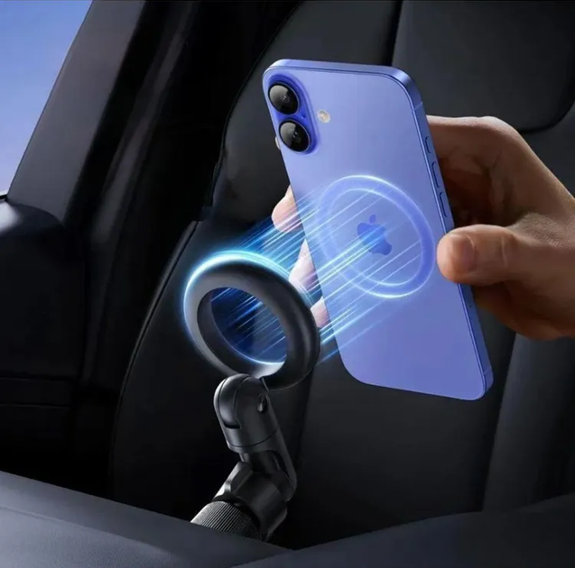 Автотримач для телефона UGREEN LP923 Air Vent Magnetic Car Phone Mount black - зображення 5