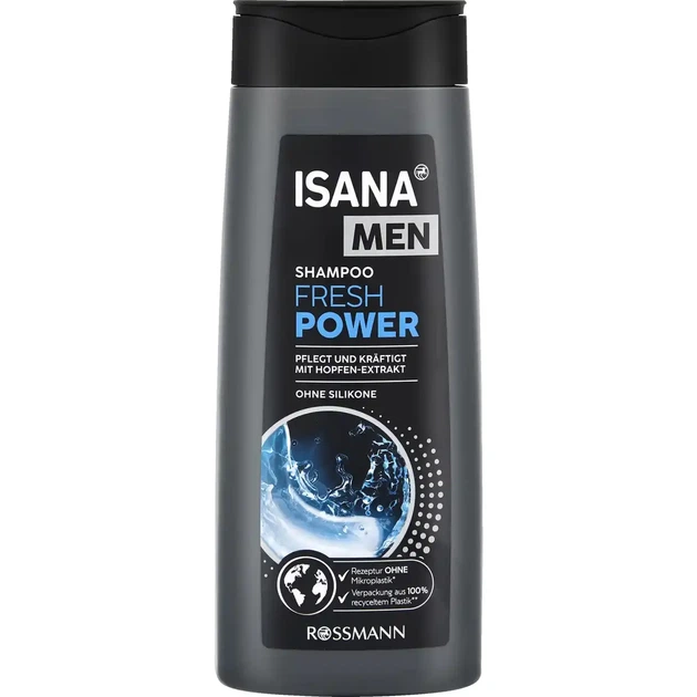 Шампунь Isana Men Fresh Power 300 мл - Фото 1 Шампунь Isana Men Fresh Power 300 мл - изображение 1