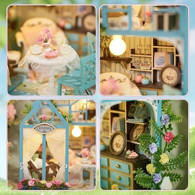 Румбокс Будиночок Квіткова мрія Roombox Floral Reverie Kit DIY Miniature Dollhouse K-1082 - Фото 6 Румбокс Будиночок Квіткова мрія Roombox Floral Reverie Kit DIY Miniature Dollhouse K-1082 - изображение 6