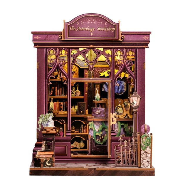 Бук Нук Магазин астрології Інтер'єрний конструктор Book Nook The Astrology Bookshop DIY CWGC-202 - Фото 2 Бук Нук Магазин астрології Інтер'єрний конструктор Book Nook The Astrology Bookshop DIY CWGC-202 - изображение 2